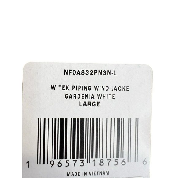 THE NORTH‎ FACE Tek Piping Wind Jacket Women’s Size Large White Windwall - Picture 9 of 10